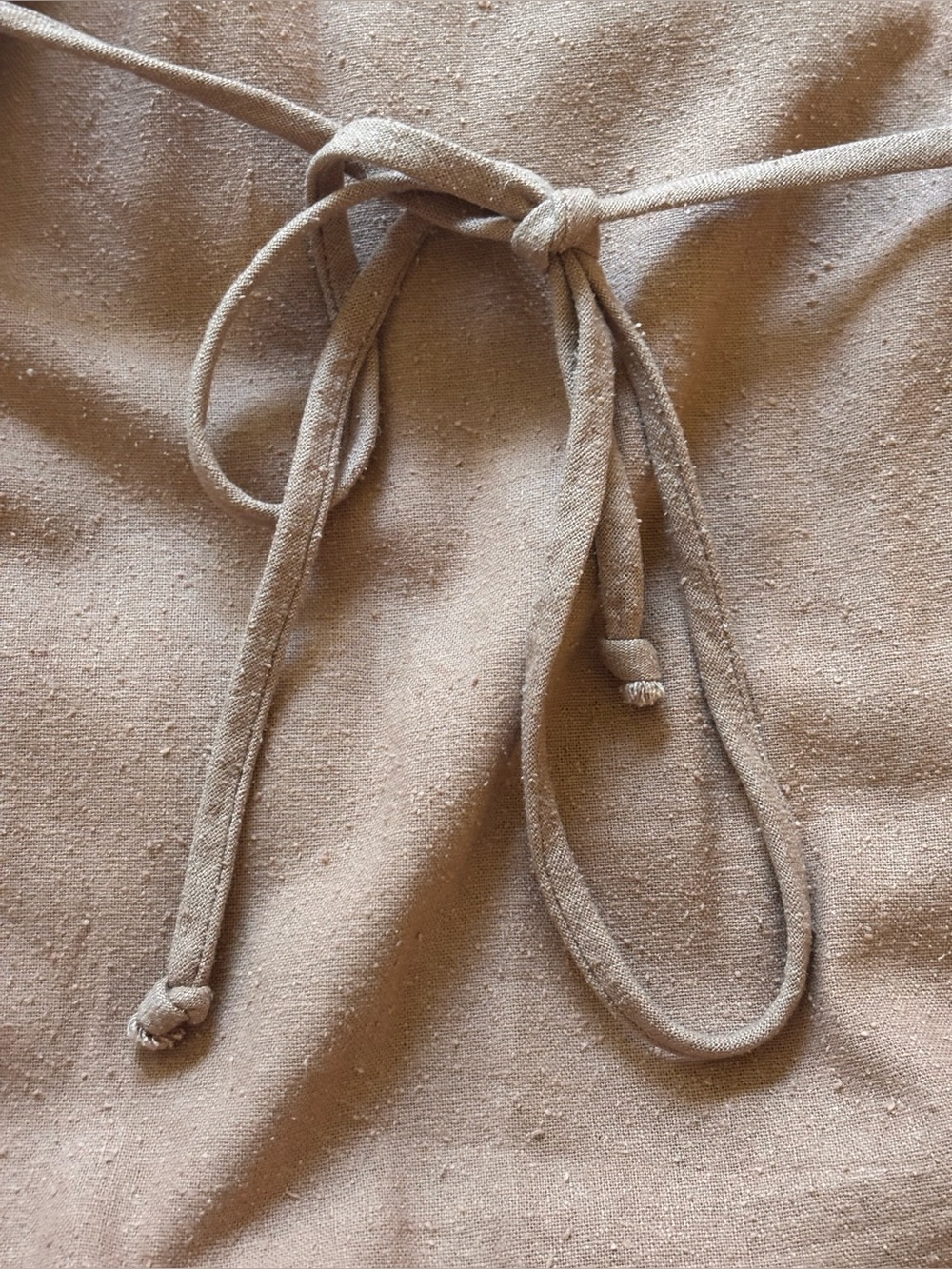 OZMA 100% Silk Sleeveless Button-Front Wide-Leg Jumpsuit in Sand Size Medium - Picture 10 of 15